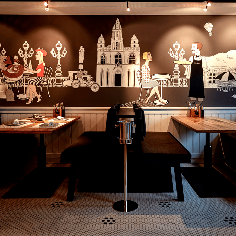 Pastis Bistro - Wandillustration